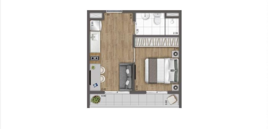 Apartamento para Venda em São Paulo, Vila Penteado, 2 dormitórios, 1 banheiro