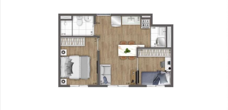 Apartamento para Venda em São Paulo, Vila Penteado, 2 dormitórios, 1 banheiro