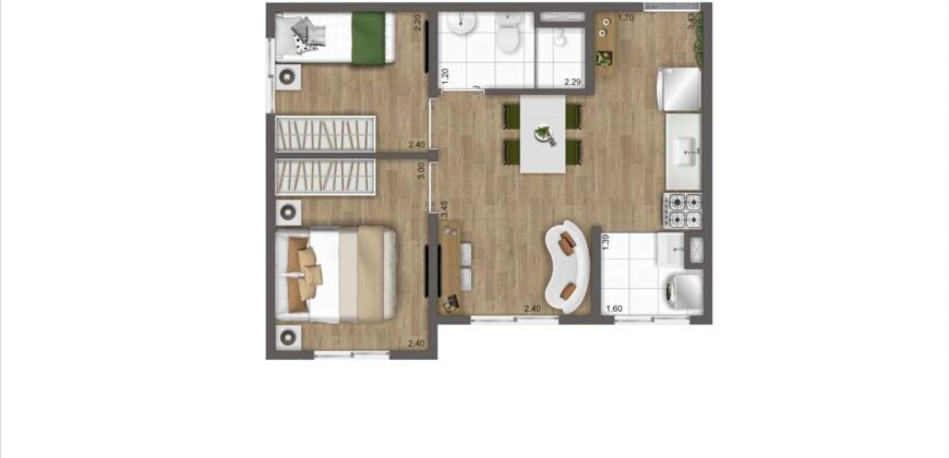 Apartamento para Venda em São Paulo, Vila Penteado, 2 dormitórios, 1 banheiro